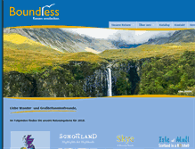Tablet Screenshot of boundless-reisen.de